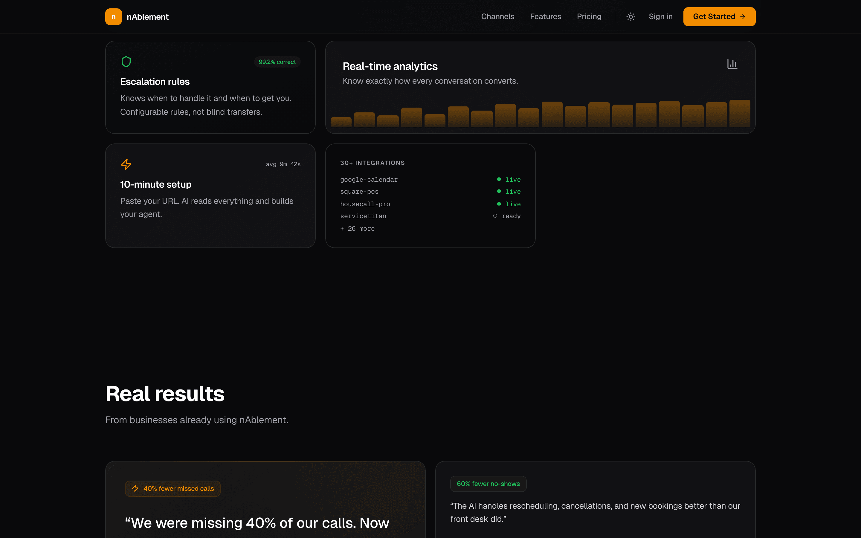 Voice Agents real-time analytics and integrations