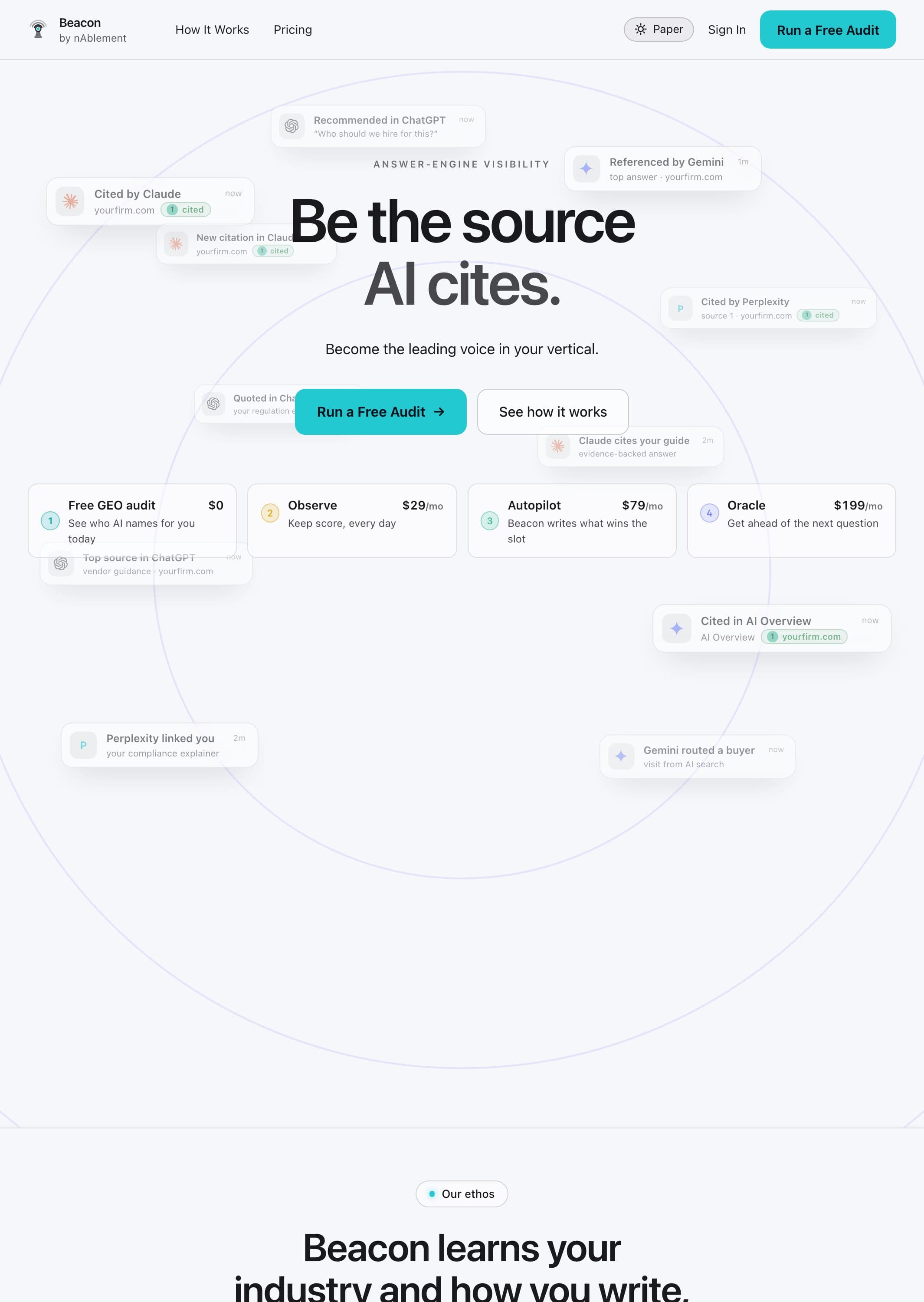 Beacon: nAblement's answer-engine tracking platform
