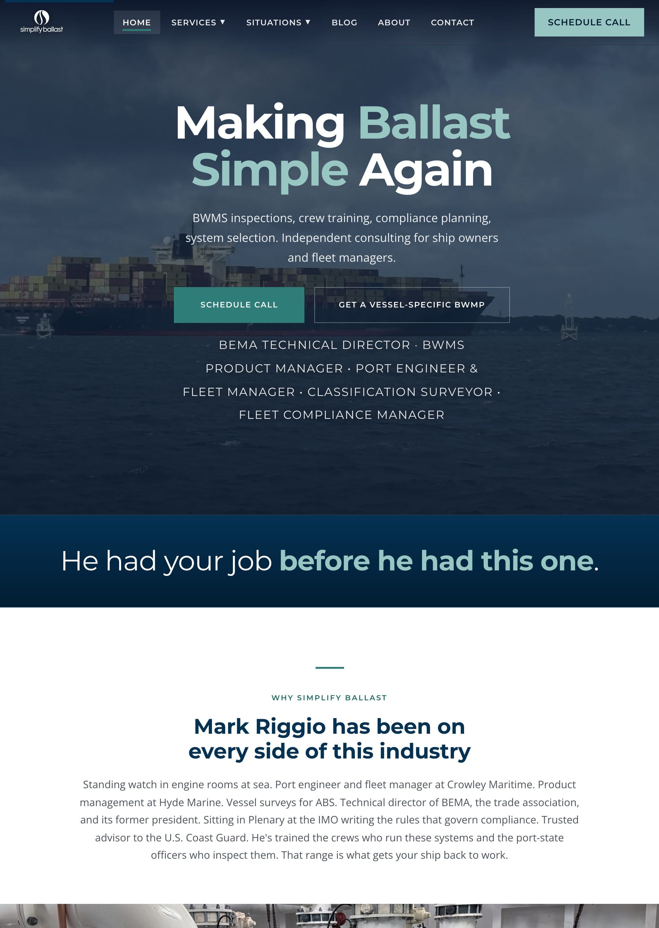 The Simplify Ballast website: ballast water compliance guidance for ship operators