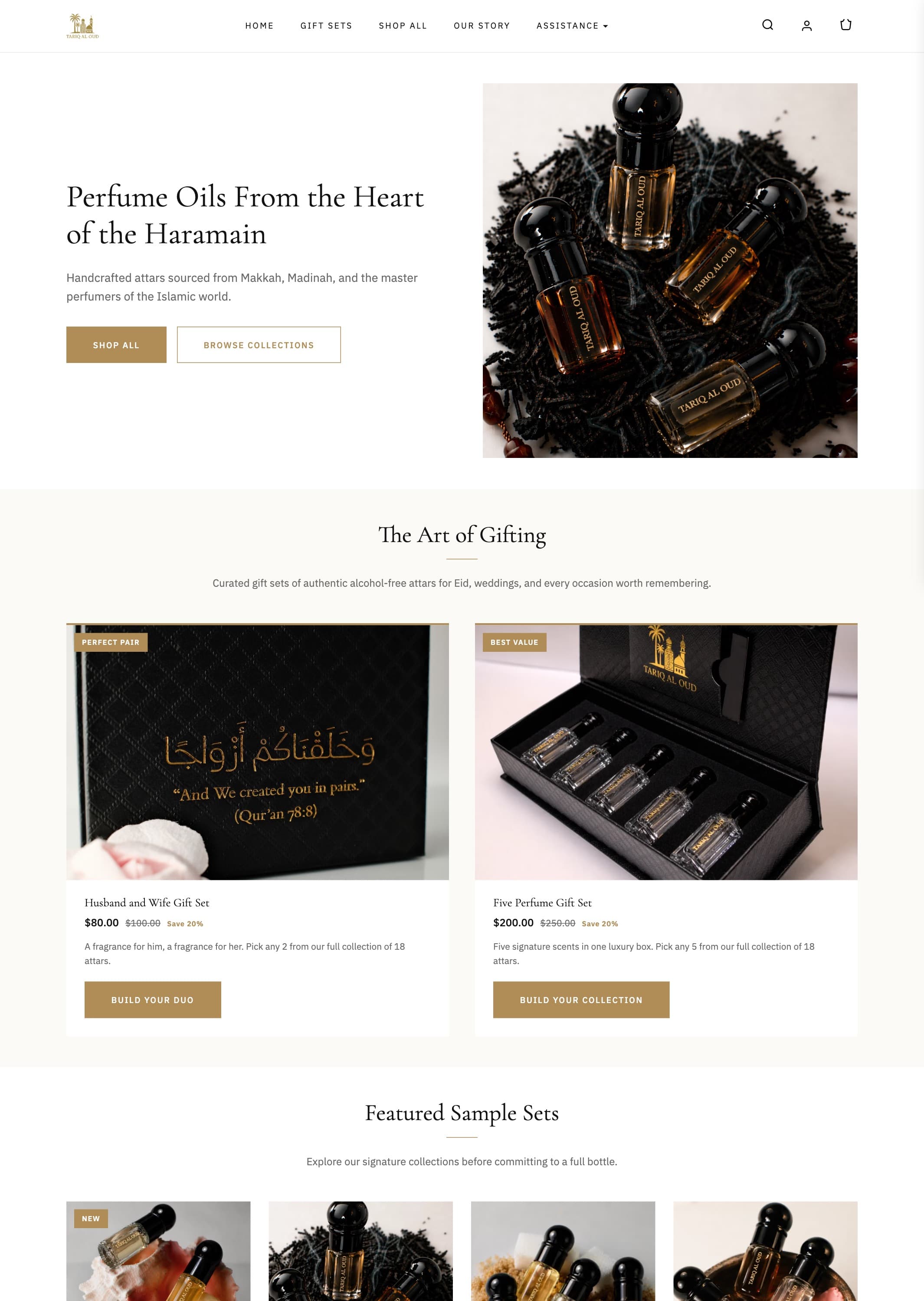 The Tariq al-Oud website: perfume oils from the heart of the Haramain