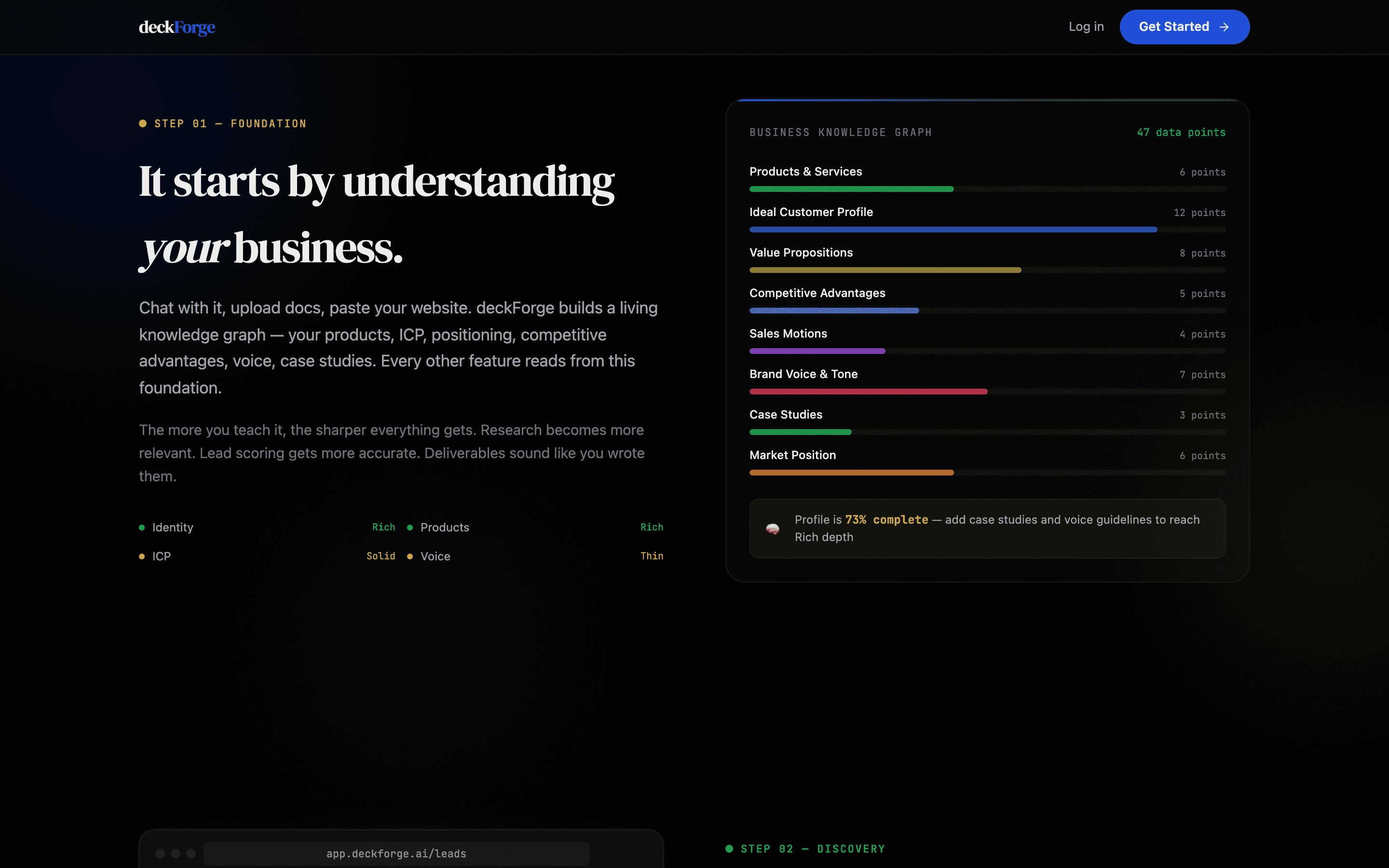 DeckForge business knowledge graph
